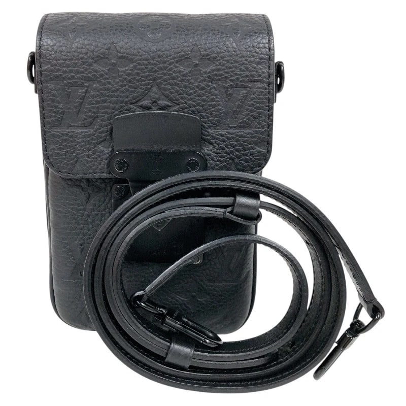 LOUIS VUITTON S-LOCK VERTICAL WALLET SHOULDER BAG: LOUIS VUITTON S-Lock Vertical Wallet Shoulder Bag Brand: LOUIS VUITTON Type/Style: Shoulder Bag Material: Trion Color: black Size: W4.7 x H7.1x D2.4inch Shoulder:42.1inch Accessories: None