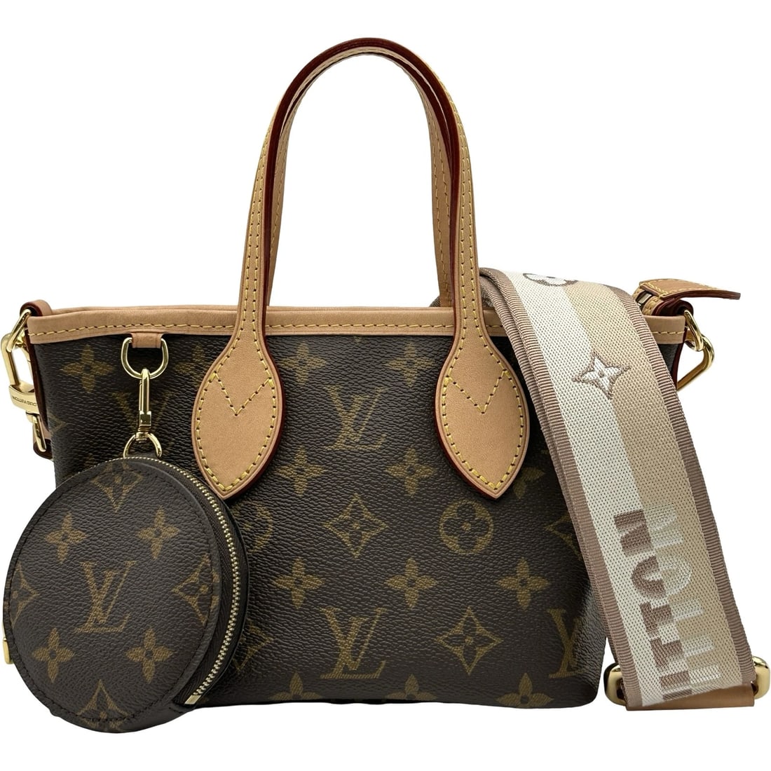 LOUIS VUITTON NEVERFULL BB SHOULDER BAG: LOUIS VUITTON Neverfull BB Shoulder Bag Brand: LOUIS VUITTON Type/Style: Shoulder Bag Material: Monogram canvas Color: Brown Size: W6.7 x H5.5x D3.5inch Shoulder:35.4inch Accessories: None