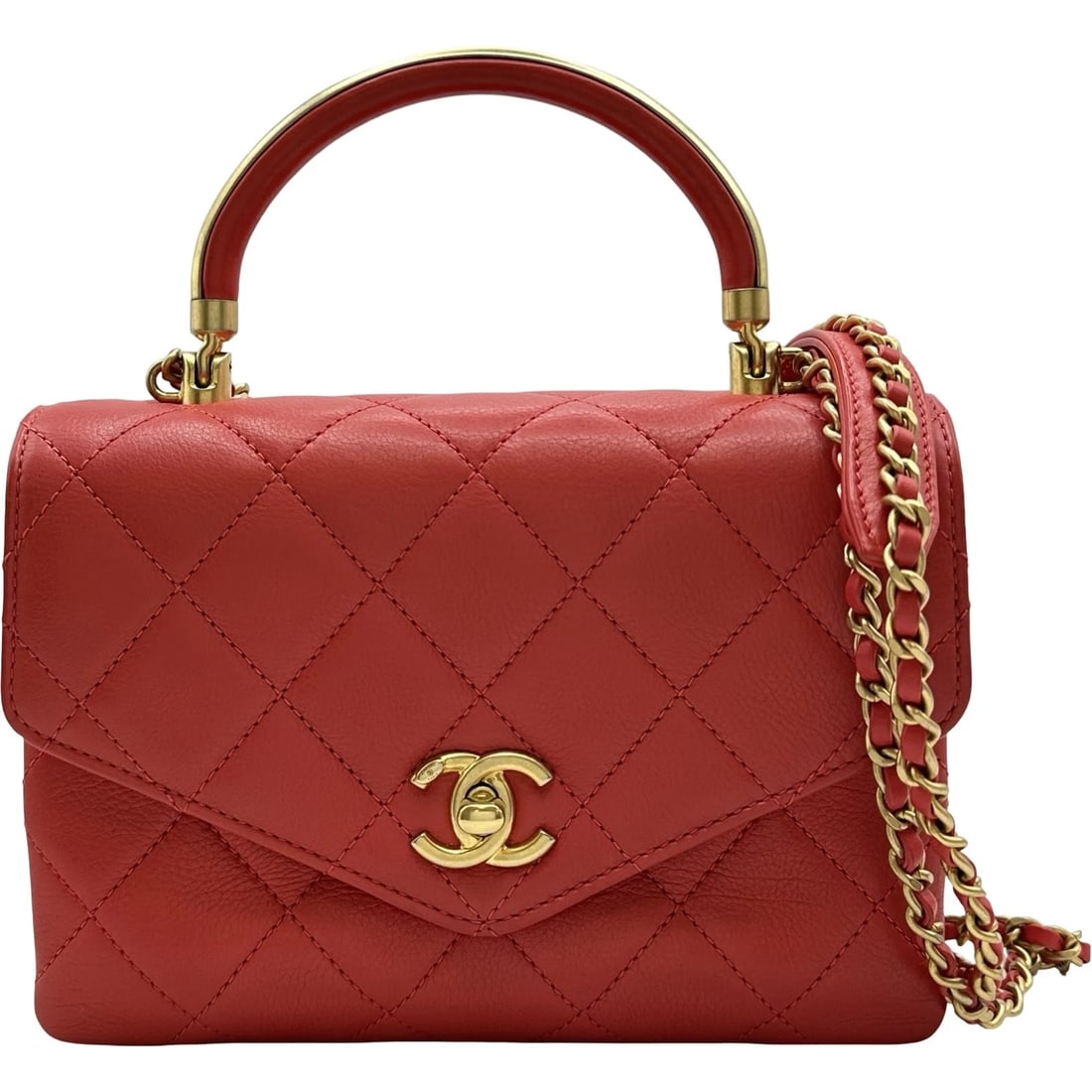 CHANEL MATRASSE 2WAY SHOULDER BAG: CHANEL Matrasse 2WAY Shoulder Bag Brand: CHANEL Type/Style: Shoulder Bag Material: lambskin Color: Red gold hardware Size: W7.9 x H5.5x D2.2inch Shoulder:45.1inch Accessories: None Accessories