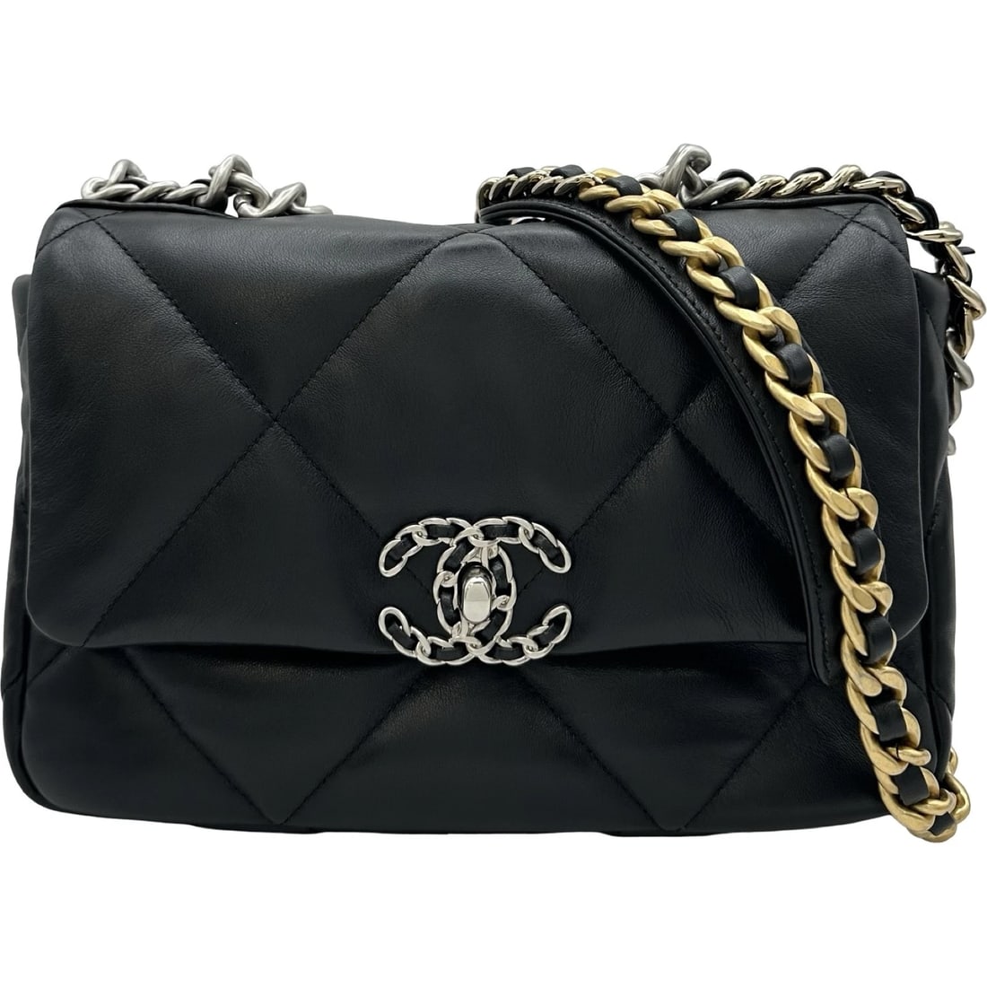 CHANEL SHOULDER BAG: CHANEL Shoulder Bag Brand: CHANEL Type/Style: Shoulder Bag Material: lambskin Color: SilverHardware Size: W9.8 x H7.1x D2.8inch Shoulder:42.1inch Accessories: None Accessories Notice: When purchasing