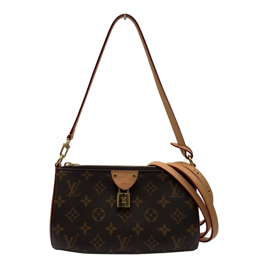LOUIS VUITTON POCHETTE TILLETTE SHOULDER BAG: LOUIS VUITTON Pochette Tillette Shoulder Bag Brand: LOUIS VUITTON Type/Style: Shoulder Bag Material: monogram/leather Color: Brown Size: W8.7 x H4.9x D2.2inch Shoulder:35.0inch Accessories: None