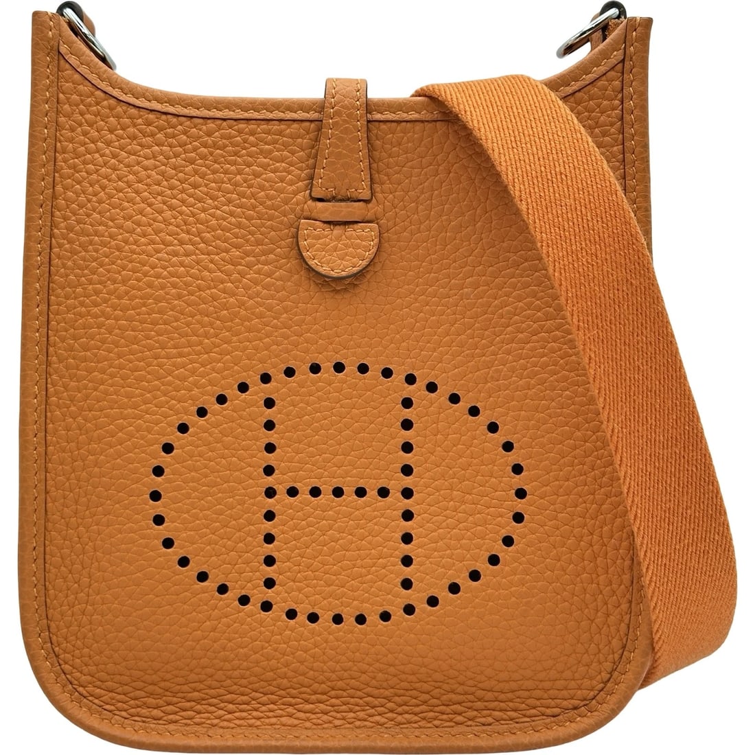 HERMES EVELYN SHOULDER BAG: HERMES Evelyn Shoulder Bag Brand: HERMES Type/Style: Shoulder Bag Material: Taurillon Clemence Color: SilverHardware Size: W6.7 x H7.5x D1.8inch Shoulder:43.3inch Accessories: None Accesso