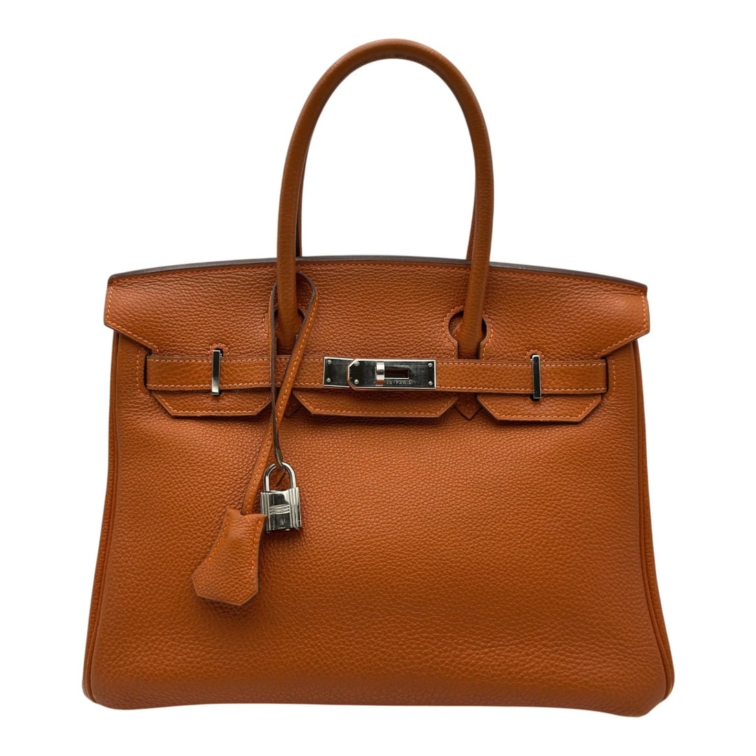 HERMES BIRKIN HANDBAG: HERMES Birkin Handbag Brand: HERMES Type/Style: Handbag Material: Taurillon Clemence Color: Orange SilverHardware Size: W11.8 x H8.7x D6.3inch Accessories: None Accessories Notice: When purchasing