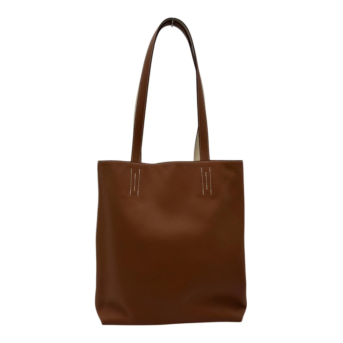 HERMES NEO DOUBLE SENSE TOTE BAG: HERMES Neo Double Sense Tote Bag Brand: HERMES Type/Style: Tote Bag Material: Swift Color: Nata Size: W11.0 x H13.0x D3.5inch Accessories: None Accessories Notice: When purchasing pre-owned goods,