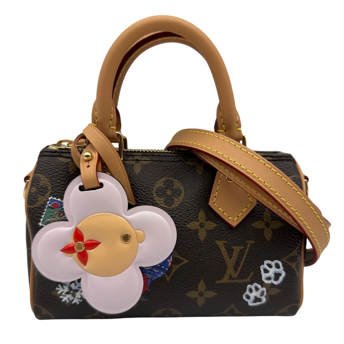 LOUIS VUITTON NANO SPEEDY SHOULDER BAG: LOUIS VUITTON Nano speedy Shoulder Bag Brand: LOUIS VUITTON Type/Style: Shoulder Bag Material: Monogram Vivienne/Leather Color: Brown Size: W6.3 x H4.3x D2.8inch Shoulder:37.0inch Accessories: Non