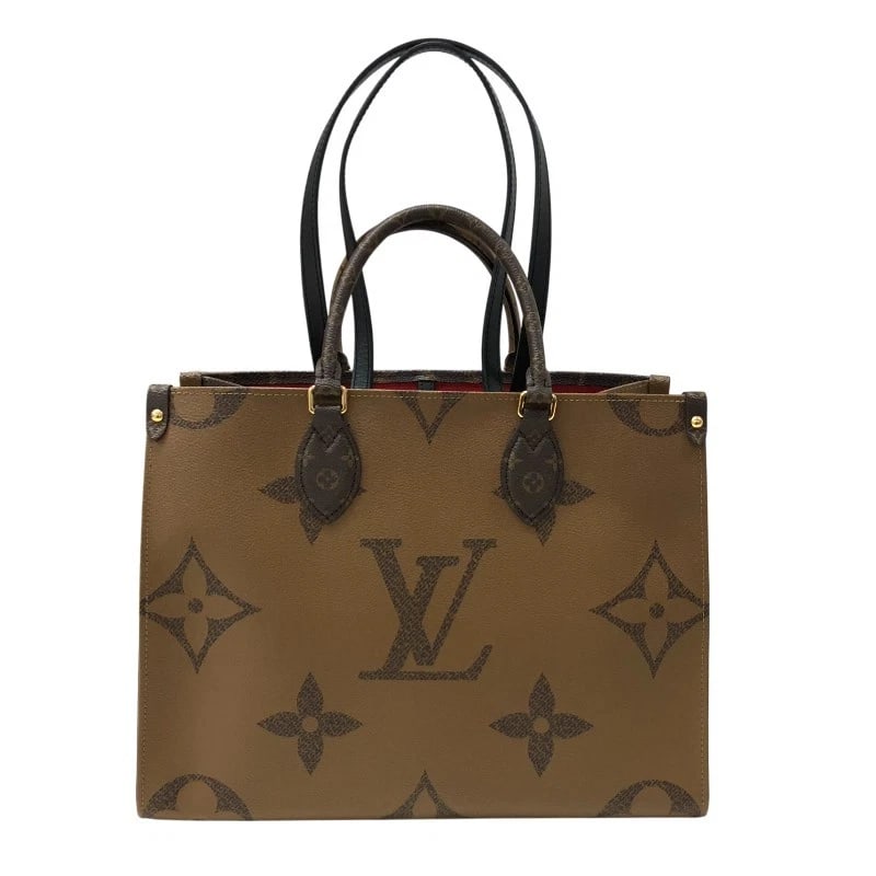 LOUIS VUITTON ON THE GO TOTE BAG: LOUIS VUITTON On the Go Tote Bag Brand: LOUIS VUITTON Type/Style: Tote Bag Material: Monogram Giant Reverse Color: Brown Size: W13.4 x H10.2x D5.5inch Accessories: None Accessories Notice: When