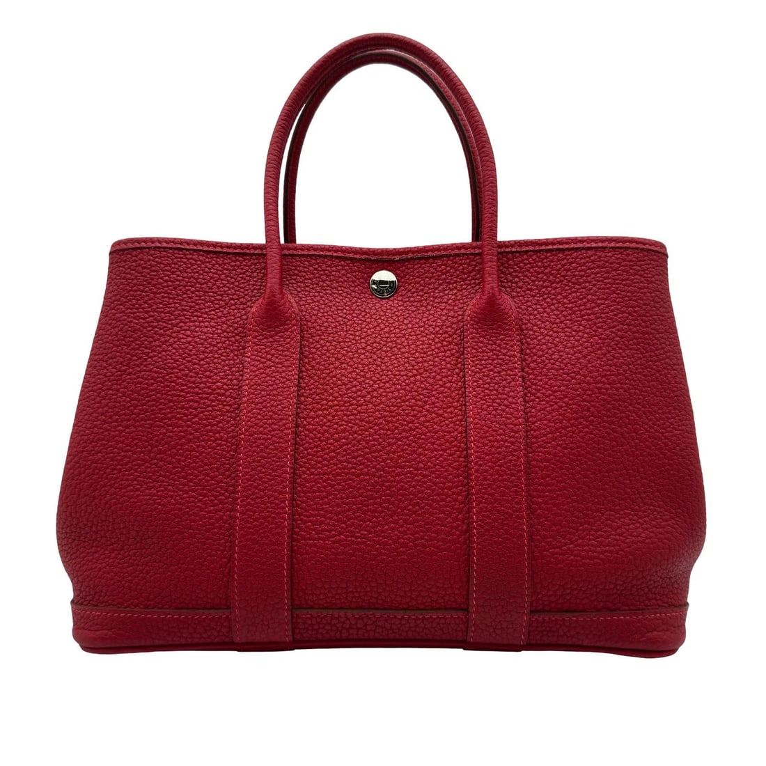 HERMES GARDEN PARTY HANDBAG: HERMES Garden party Handbag Brand: HERMES Type/Style: Handbag Material: Negonda Color: Rouge Garance Size: W11.6 x H7.9x D5.1inch Accessories: None Accessories Notice: When purchasing pre-owned