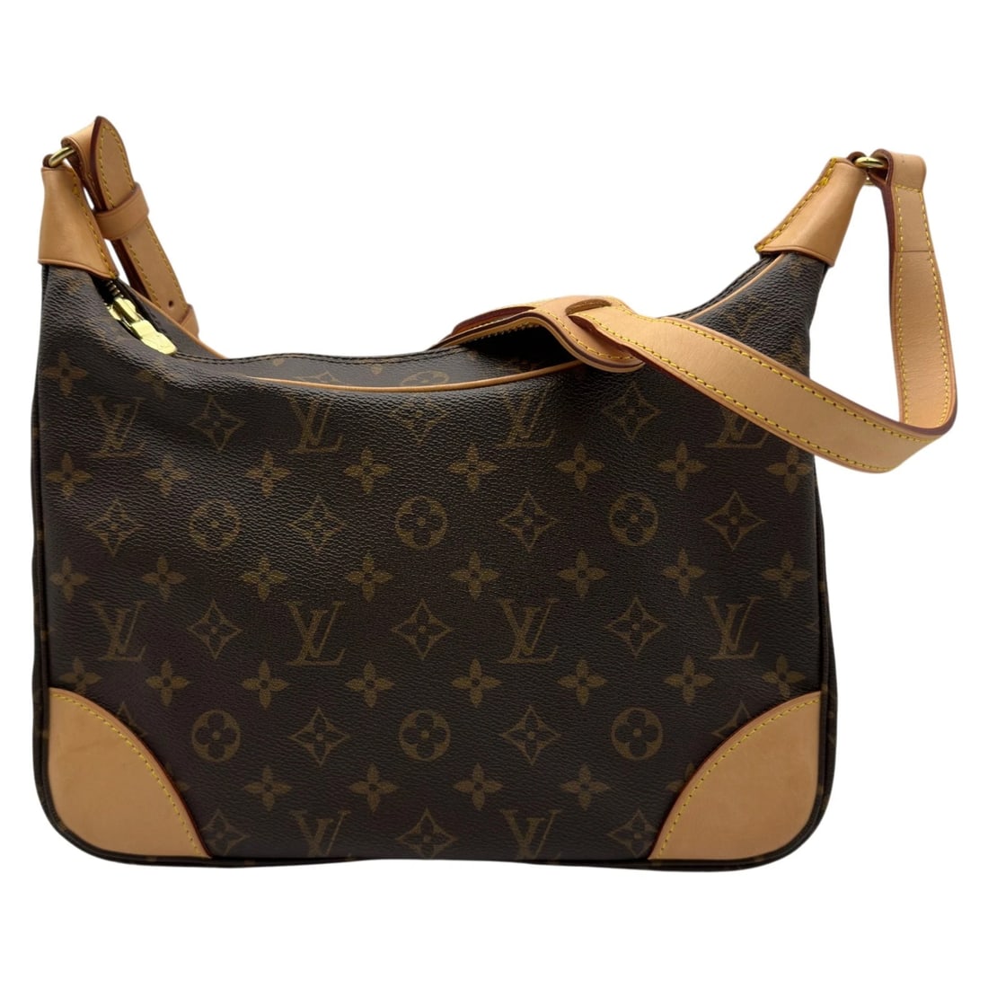 LOUIS VUITTON BOULOGNE SHOULDER BAG: LOUIS VUITTON Boulogne Shoulder Bag Brand: LOUIS VUITTON Type/Style: Shoulder Bag Material: monogram/leather Color: Brown Size: W11.8 x H7.1x D3.5inch Accessories: None Accessories Notice: When