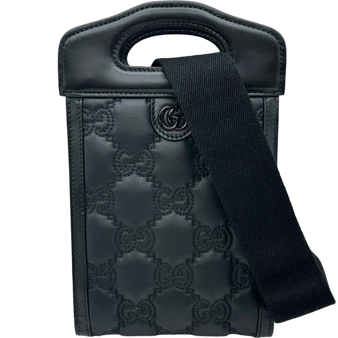 GUCCI MINI SHOULDER SHOULDER BAG: GUCCI Mini Shoulder Shoulder Bag Brand: GUCCI Type/Style: Shoulder Bag Material: GG matelasse Color: black Size: W5.3 x H6.7x D1.6inch Shoulder:27.6inch Accessories: None Accessories Notice: When