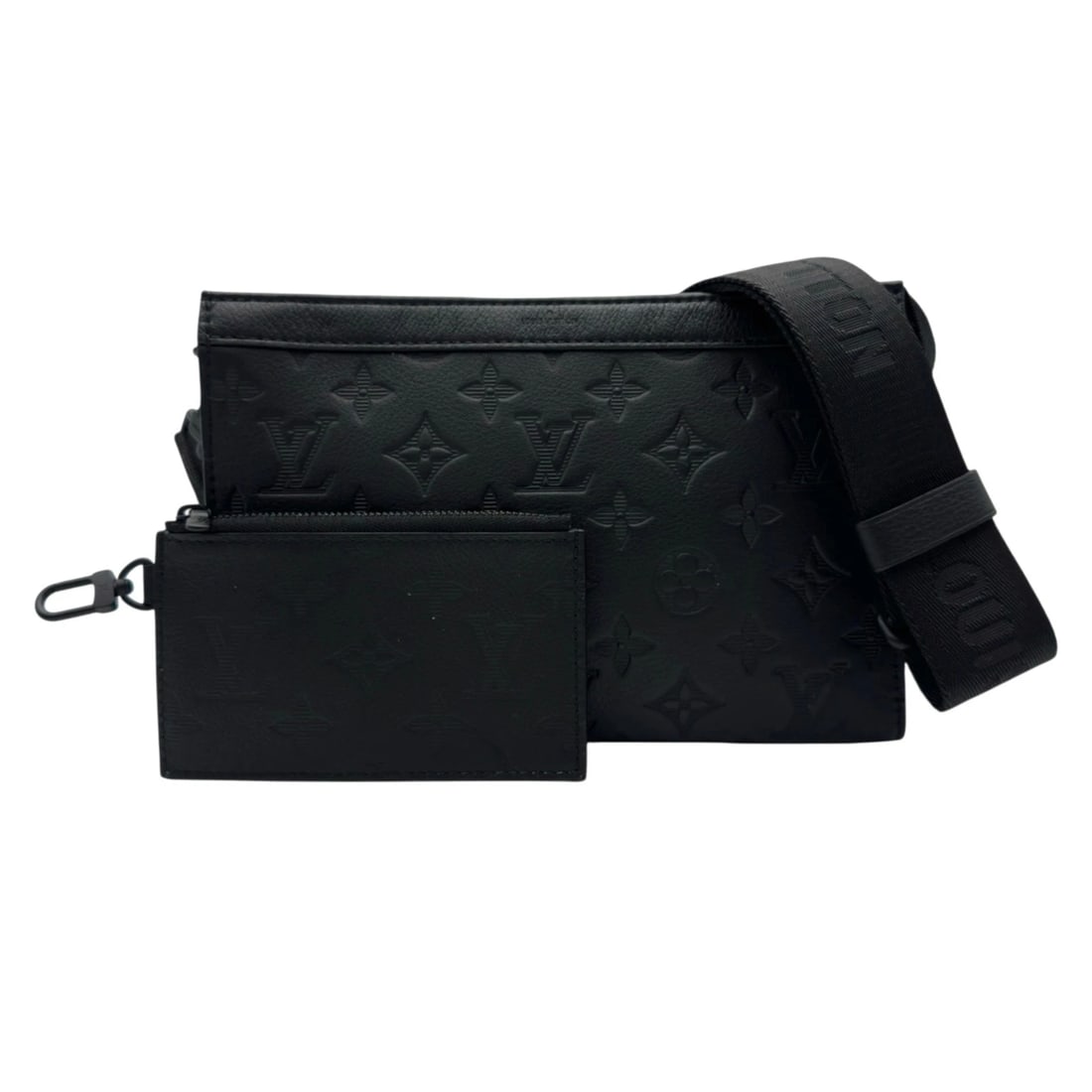 LOUIS VUITTON GASTON WEARABLE SHOULDER BAG: LOUIS VUITTON Gaston Wearable Shoulder Bag Brand: LOUIS VUITTON Type/Style: Shoulder Bag Material: Monogram shadow Color: black Size: W8.7 x H5.5x D2.0inch Shoulder:32.7inch Accessories: None