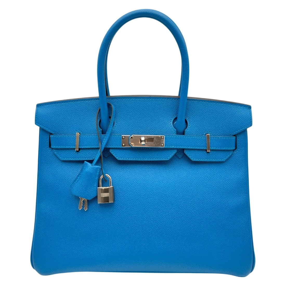 HERMES BIRKIN HANDBAG: HERMES Birkin Handbag Brand: HERMES Type/Style: Handbag Material: Epsom Color: SilverHardware Size: W11.4 x H9.8x D5.7inch Accessories: None Accessories Notice: When purchasing pre-owned g