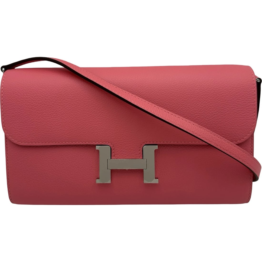 HERMES CONSTANCE TO GO SHOULDER BAG: HERMES constance to go Shoulder Bag Brand: HERMES Type/Style: Shoulder Bag Material: Evercolor Color: Rose Azare SilverHardware Size: W8.1 x H4.7x D0.8inch Shoulder:48.6inch Accessories: None