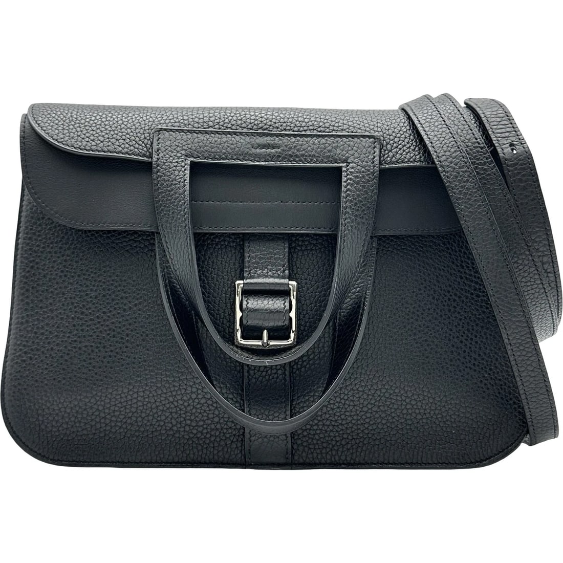 HERMES ARZAN SHOULDER BAG: HERMES Arzan Shoulder Bag Brand: HERMES Type/Style: Shoulder Bag Material: Taurillon Clemence Color: Black SilverHardware Size: W12.2 x H11.2x D3.3inch Shoulder:49.2inch Accessories: None Accessories