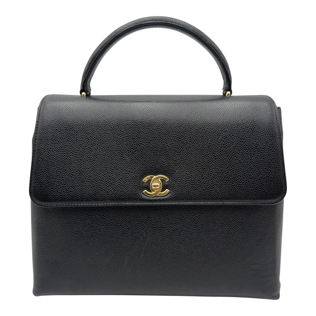 CHANEL TOP HANDLE HANDBAG: CHANEL Top handle Handbag Brand: CHANEL Type/Style: Handbag Material: Caviar skin Color: Black Gold Hardware Size: W11.6 x H9.1x D4.3inch Accessories: None Accessories Notice: When purchasing