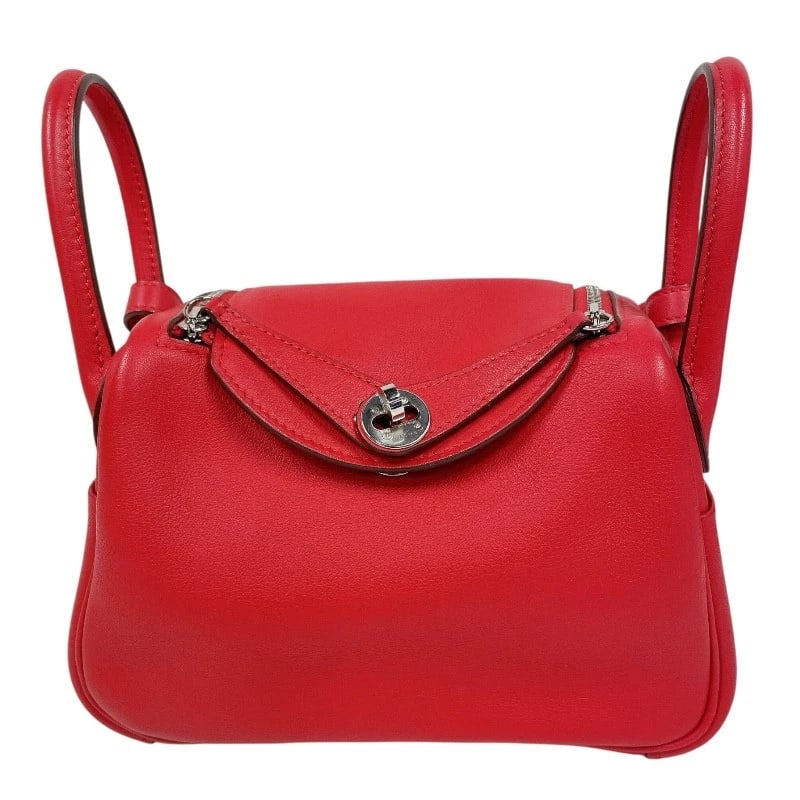 HERMES LINDY MINI SHOULDER BAG: HERMES Lindy mini Shoulder Bag Brand: HERMES Type/Style: Shoulder Bag Material: Swift Color: Rouge coo Size: W7.1 x H4.7x D3.5inch Shoulder:39.4inch Accessories: None Accessories Notice: W