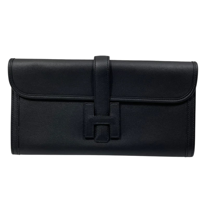 HERMES JIJE ELAN CLUTCH BAG: HERMES Jije Elan Clutch bag Brand: HERMES Type/Style: Clutch bag Material: Swift Color: black Size: W11.4 x H5.9x D0.6inch Accessories: None Accessories Notice: When purchasing pre-owned goods,