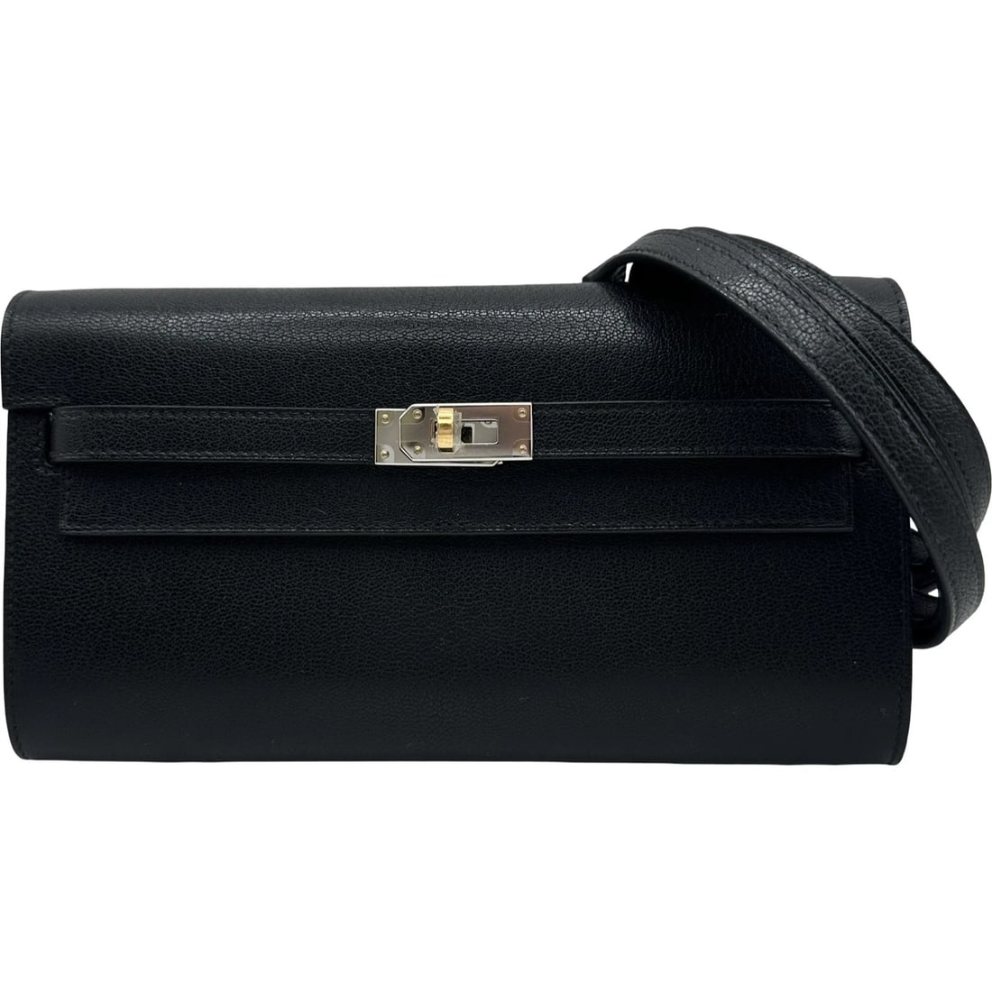 HERMES KELLY TO GO SHOULDER BAG: HERMES Kelly to go Shoulder Bag Brand: HERMES Type/Style: Shoulder Bag Material: Shave Color: Gold Hardware Size: W7.9 x H4.3x D0.8inch Shoulder:48.8inch Accessories: None Accessories Noti