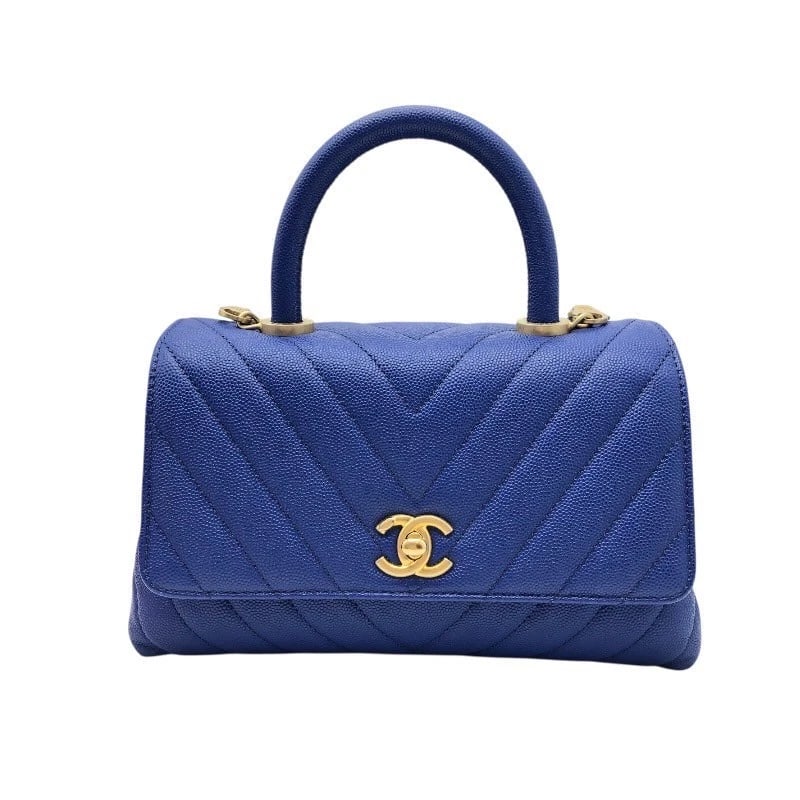 CHANEL COCO HANDLE HANDBAG: CHANEL Coco Handle Handbag Brand: CHANEL Type/Style: Handbag Material: Caviar skin Color: None Size: W9.1 x H5.5x D3.5inch Shoulder:34.3inch Accessories: None Accessories Notice: When purchasing