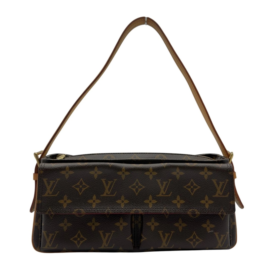 LOUIS VUITTON VIVACITE HANDBAG: LOUIS VUITTON Vivacite Handbag Brand: LOUIS VUITTON Type/Style: Handbag Material: Monogram leather Color: Brown Size: W12.2 x H5.7x D3.5inch Accessories: None Accessories Notice: When purchasing