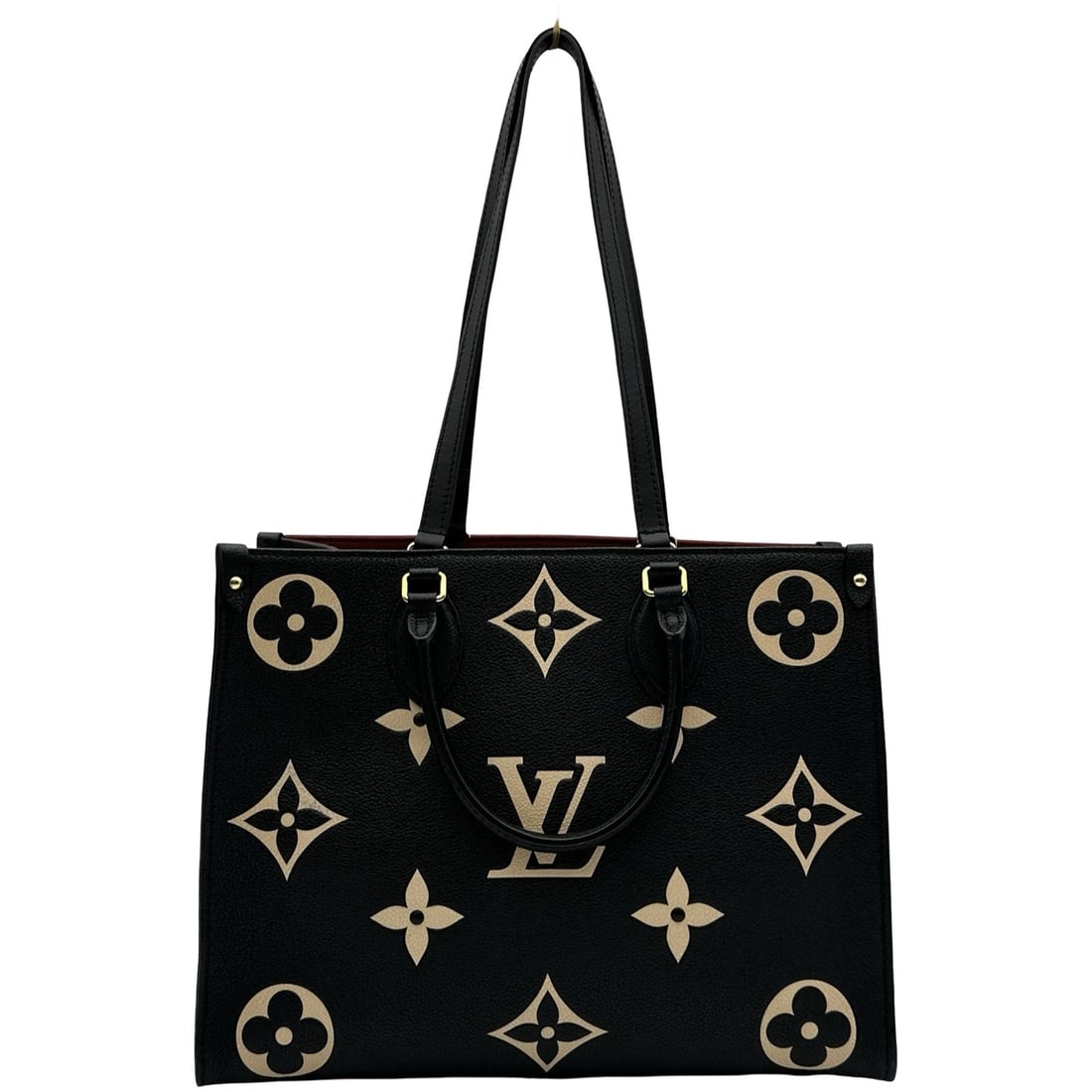 LOUIS VUITTON ON THE GO TOTE BAG: LOUIS VUITTON On the Go Tote Bag Brand: LOUIS VUITTON Type/Style: Tote Bag Material: Monogram ? An plant Color: beige Size: W13.8 x H10.6x D5.5inch Accessories: None Accessories Notice: Wh