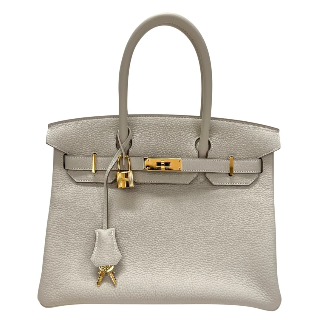 HERMES BIRKIN HANDBAG: HERMES Birkin Handbag Brand: HERMES Type/Style: Handbag Material: Togo Color: Kure Gold Hardware Size: W11.8 x H9.1x D5.7inch Accessories: None Accessories Notice: When purchasing pre-owne