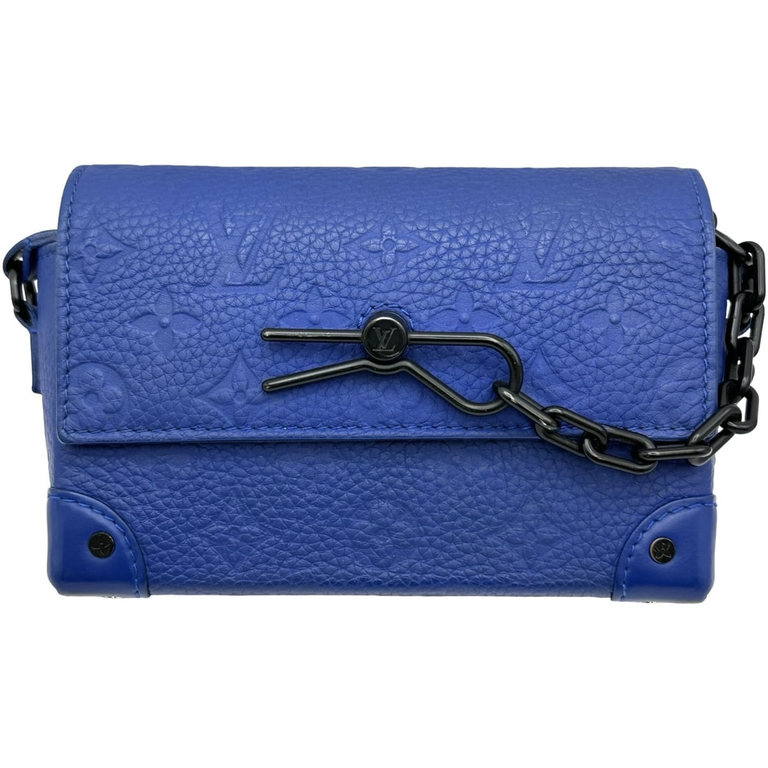 LOUIS VUITTON STEAMER SHOULDER BAG: LOUIS VUITTON Steamer Shoulder Bag Brand: LOUIS VUITTON Type/Style: Shoulder Bag Material: Monogram Taurillon Clemence Color: blue Size: W6.9 x H5.1x D2.4inch Accessories: None Accessories
