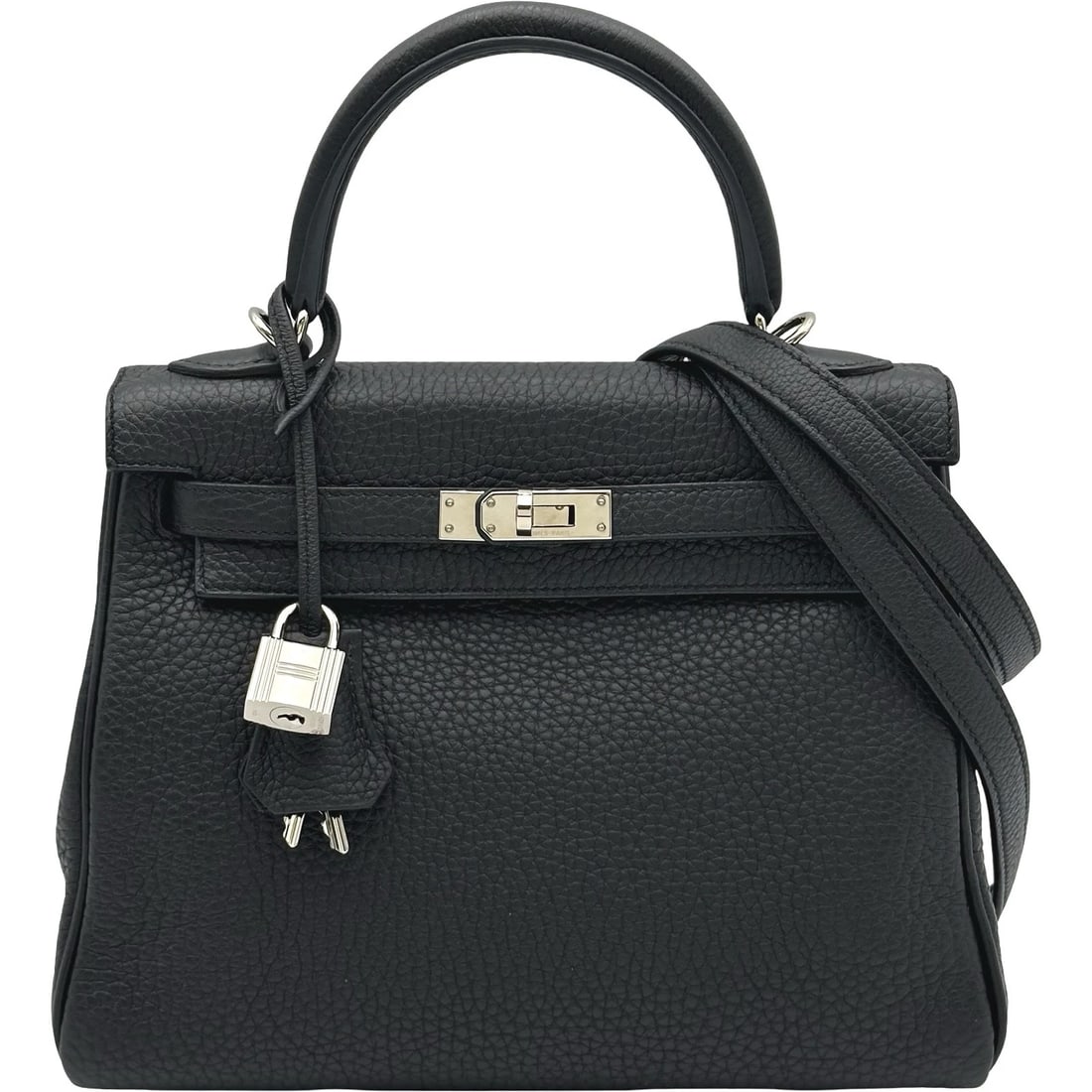 HERMES KELLY SHOULDER BAG: HERMES Kelly Shoulder Bag Brand: HERMES Type/Style: Shoulder Bag Material: Togo Color: Black SilverHardware Size: W9.4 x H7.5x D3.3inch Shoulder:37.0inch Accessories: None Accessories Noti