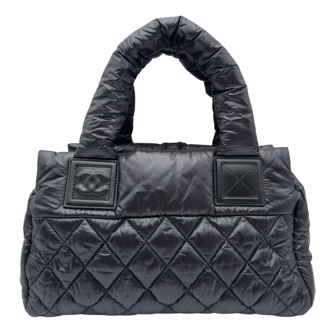 CHANEL COCO COON HANDBAG: CHANEL coco coon Handbag Brand: CHANEL Type/Style: Handbag Material: Nylon Color: black Size: W11.8 x H7.1x D5.5inch Accessories: None Accessories Notice: When purchasing pre-owned goods, please