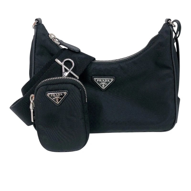 PRADA RE-EDITION SHOULDER BAG: PRADA Re-Edition Shoulder Bag Brand: PRADA Type/Style: Shoulder Bag Material: Nylon Color: black Size: W8.3 x H6.7x D2.6inch Shoulder:27.2inch Accessories: None Accessories Notice: When purchasing