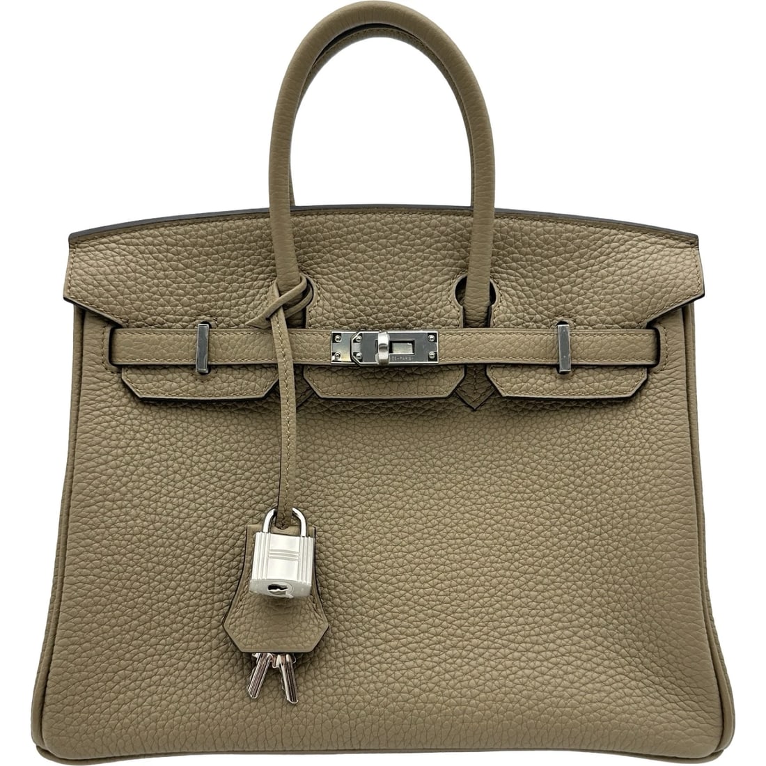 HERMES BIRKIN HANDBAG: HERMES Birkin Handbag Brand: HERMES Type/Style: Handbag Material: Togo Color: Beige Marfa SilverHardware Size: W9.8 x H8.1x D4.9inch Accessories: None Accessories Notice: When purchasing p