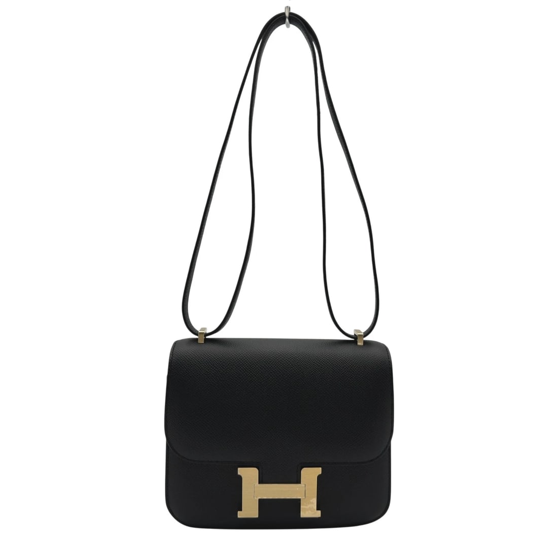 HERMES CONSTANCE SHOULDER BAG: HERMES Constance Shoulder Bag Brand: HERMES Type/Style: Shoulder Bag Material: Epsom Color: Black Gold Hardware Size: W6.9 x H5.5x D1.6inch Shoulder:22.0inch Accessories: None Accessories
