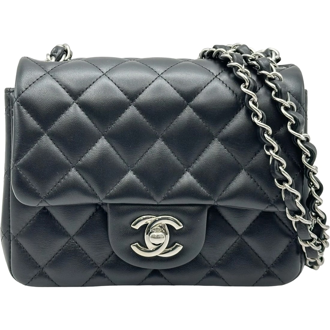 CHANEL MINIMATRASSE SHOULDER BAG: CHANEL Minimatrasse Shoulder Bag Brand: CHANEL Type/Style: Shoulder Bag Material: lambskin Color: black Size: W6.7 x H5.1x D3.0inch Shoulder:42.1inch Accessories: None Accessories Notice: When