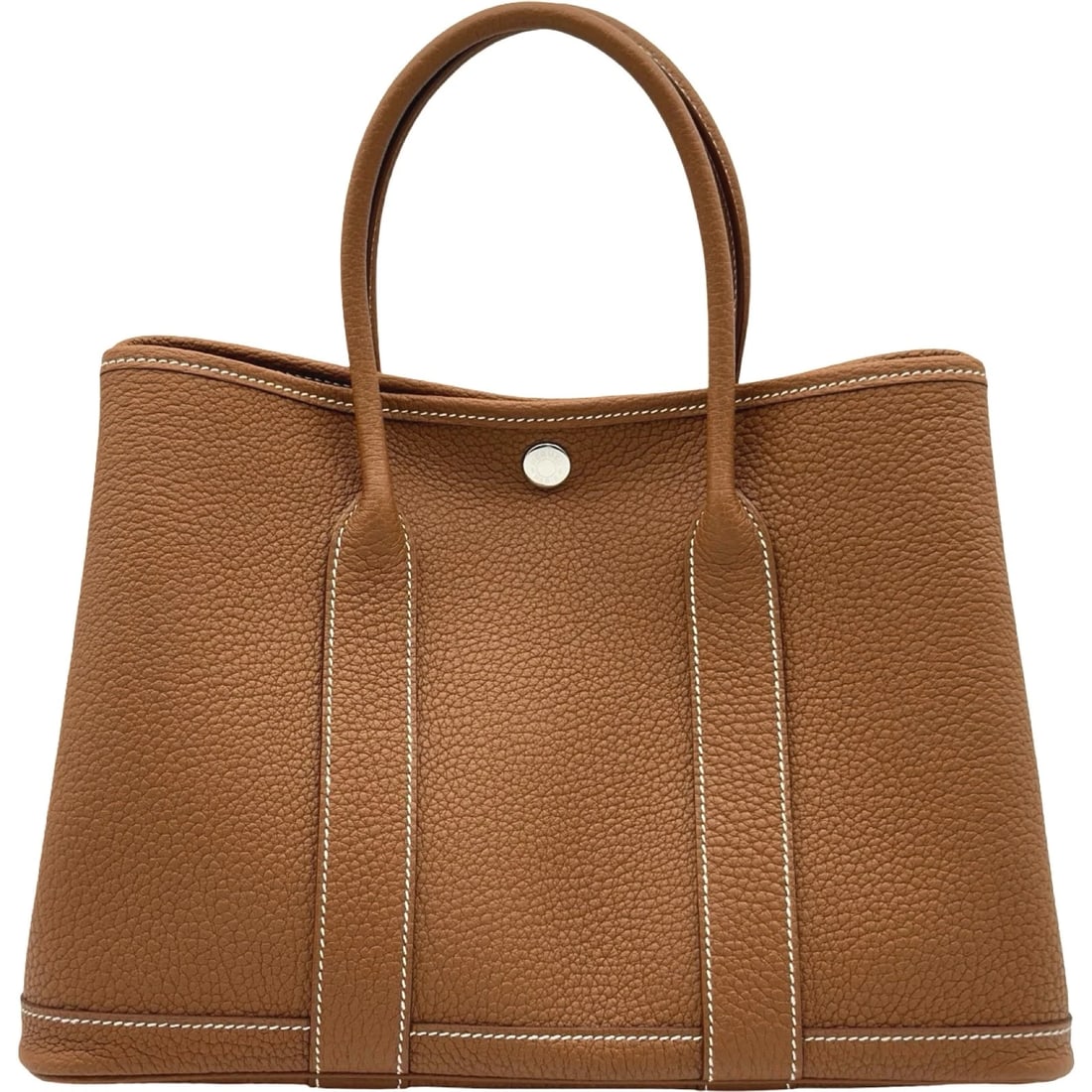 HERMES GARDEN PARTY HANDBAG: HERMES Garden party Handbag Brand: HERMES Type/Style: Handbag Material: Negonda Color: gold Size: W11.8 x H8.3x D5.1inch Accessories: None Accessories Notice: When purchasing pre-owned goo