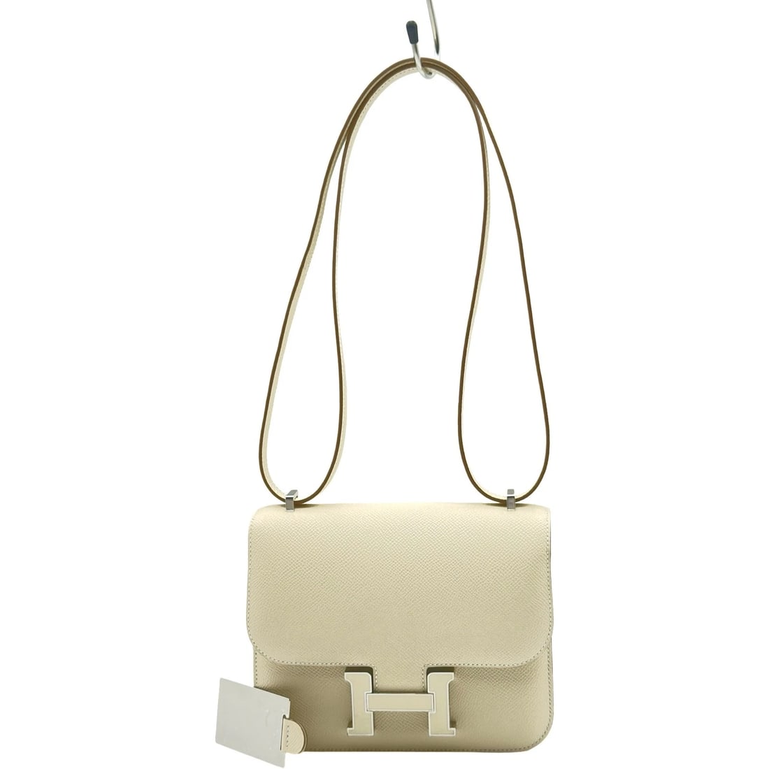 HERMES CONSTANCE SHOULDER BAG: HERMES Constance Shoulder Bag Brand: HERMES Type/Style: Shoulder Bag Material: Epsom Color: SilverHardware Size: W7.1 x H7.1x D5.3inch Accessories: None Accessories Notice: When purchasing pre-owned
