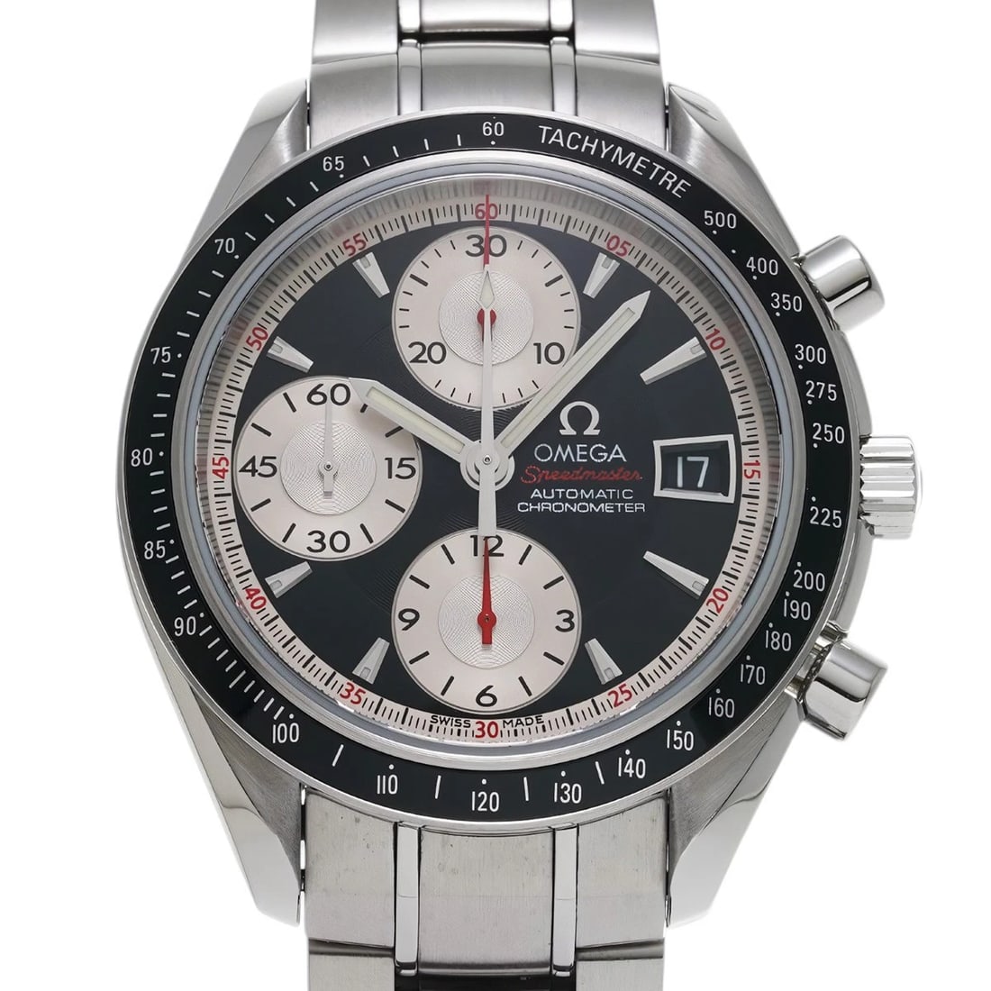 OMEGA SPEEDMASTER DATE BLACK/SILVER WATCH - 4
