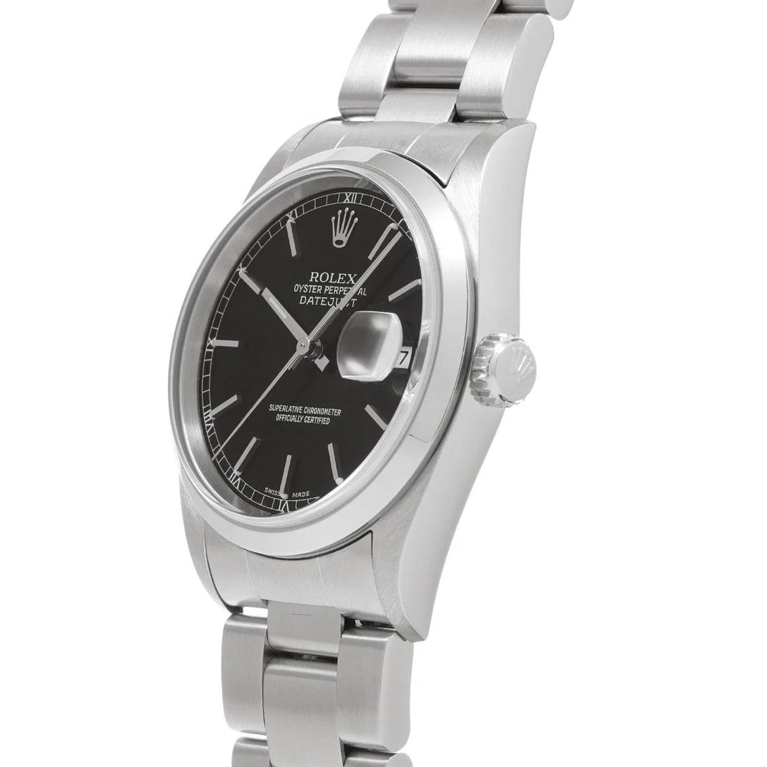 ROLEX DATEJUST BLACK WATCH - 2