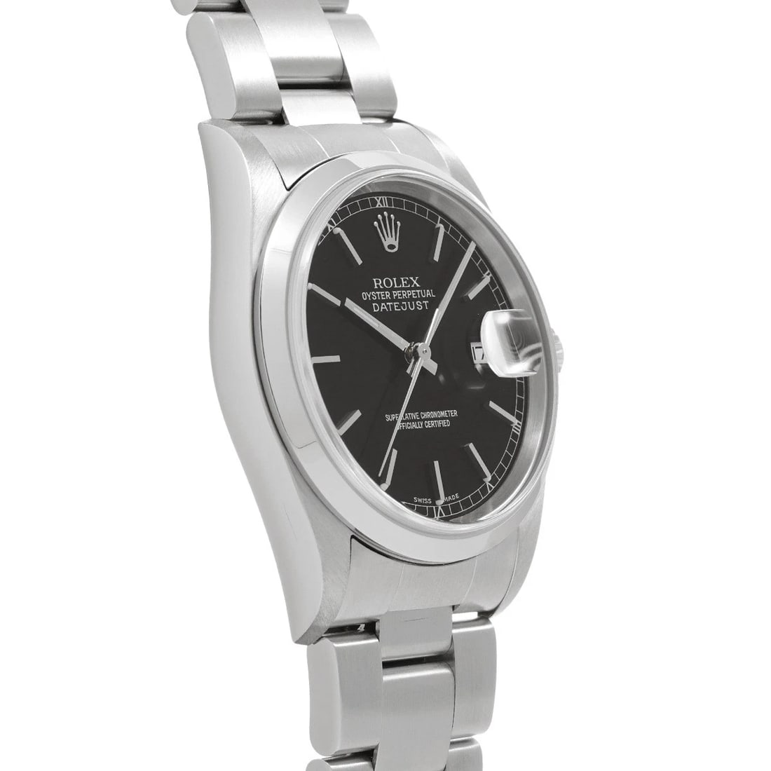 ROLEX DATEJUST BLACK WATCH - 3