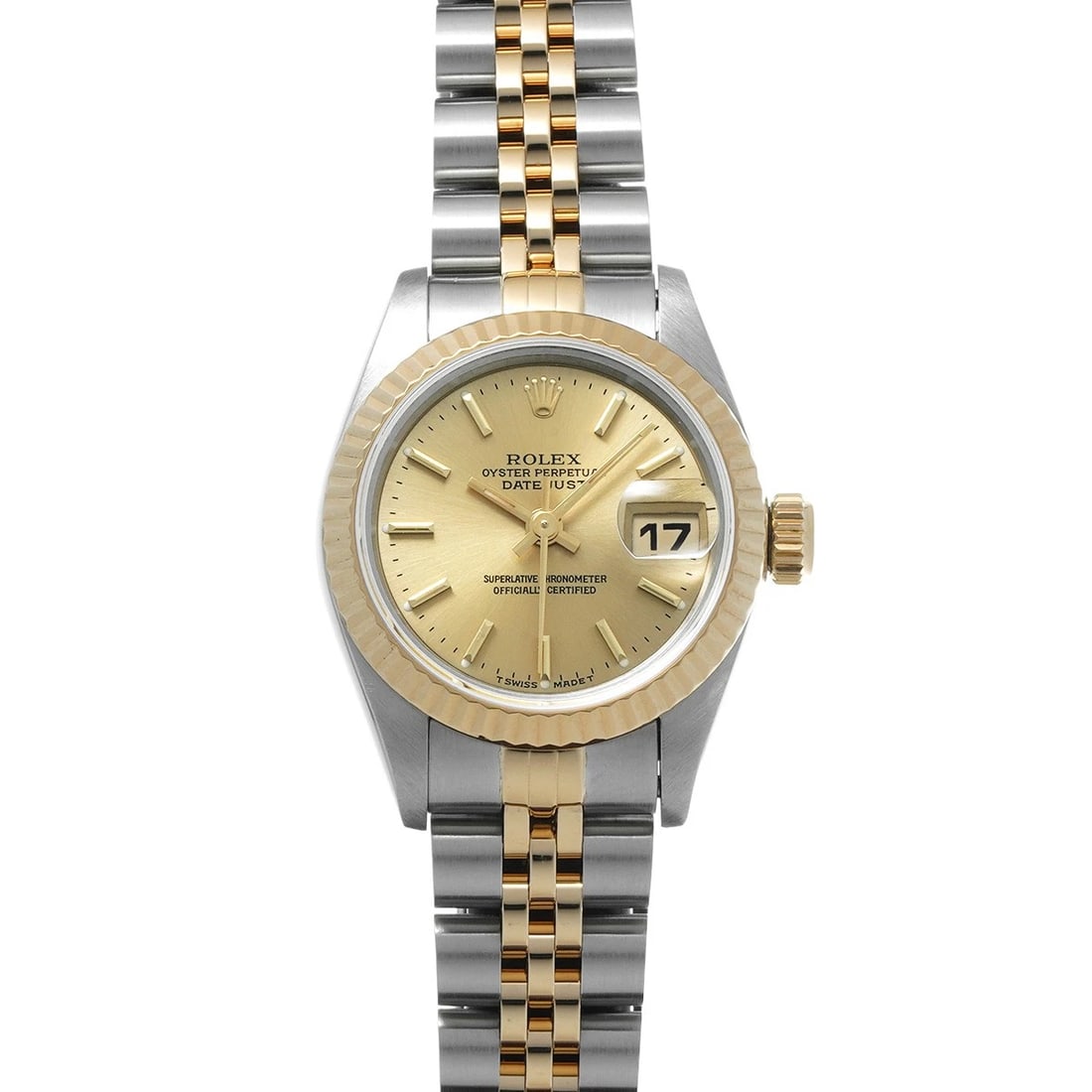 ROLEX DATEJUST CHAMPAGNE WATCH: ROLEX Datejust Champagne Watch Brand: ROLEX Type/Style: Wristwatch Material: Band Material Stainless steel/Yellow Gold, Case Material Stainless steel Color: Dial Color Champagne Size: Case Size H/abou