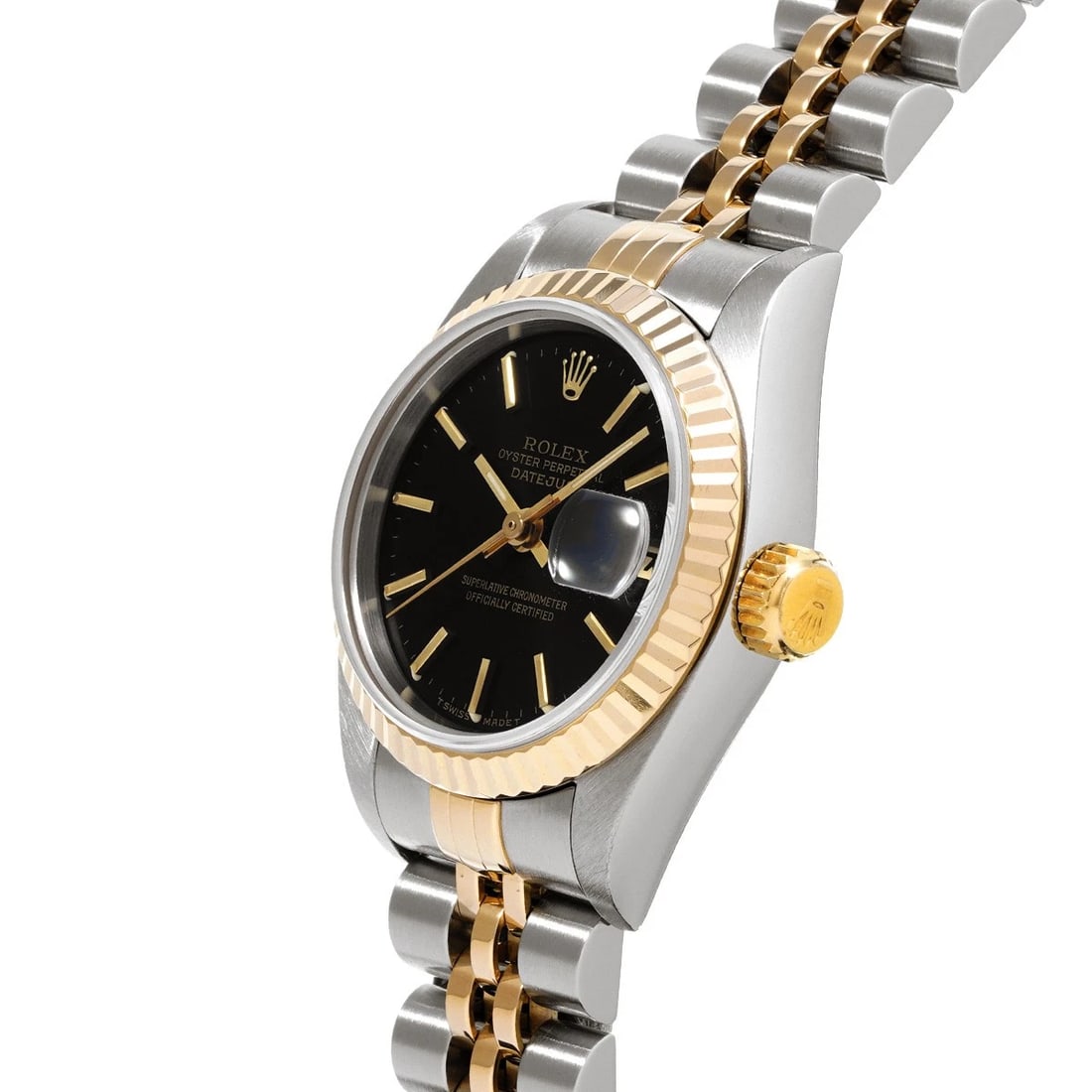 ROLEX DATEJUST BLACK WATCH - 2