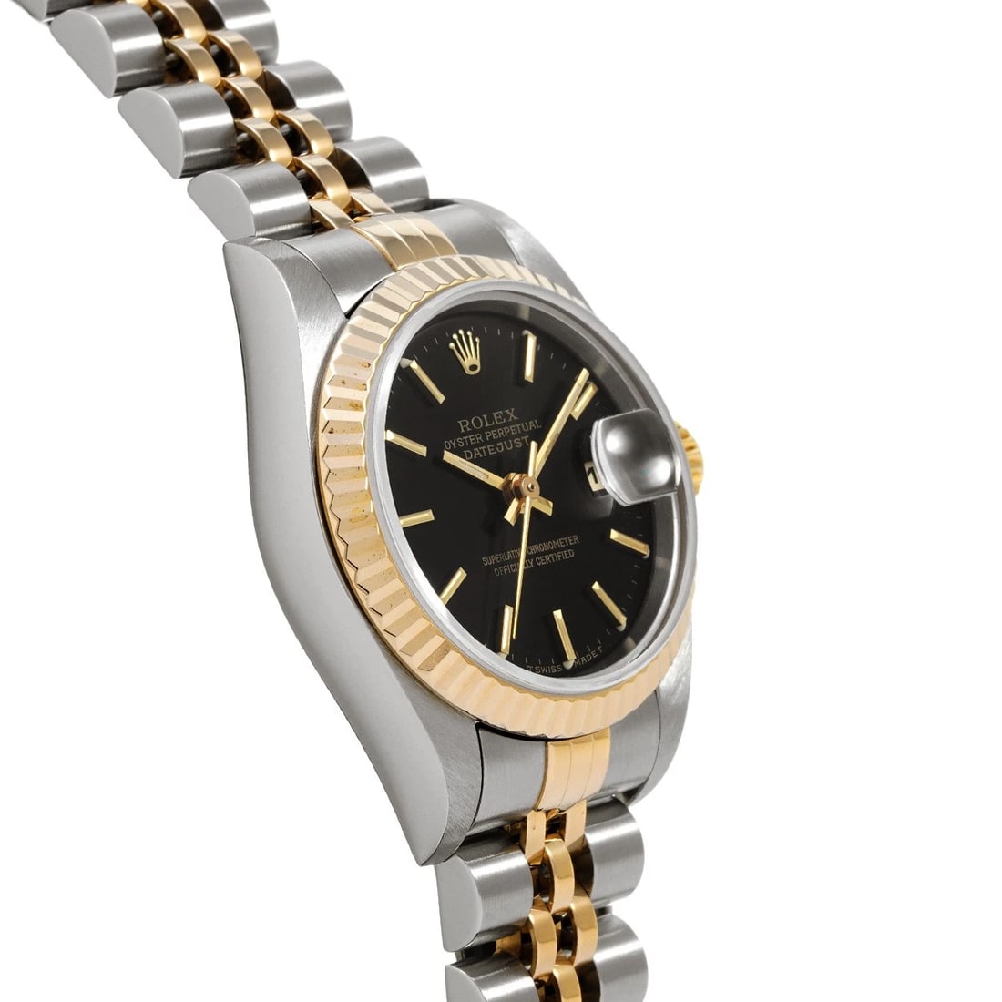 ROLEX DATEJUST BLACK WATCH - 3
