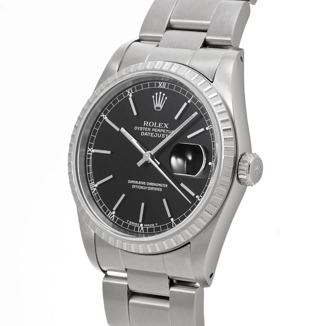 ROLEX DATEJUST BLACK WATCH - 2