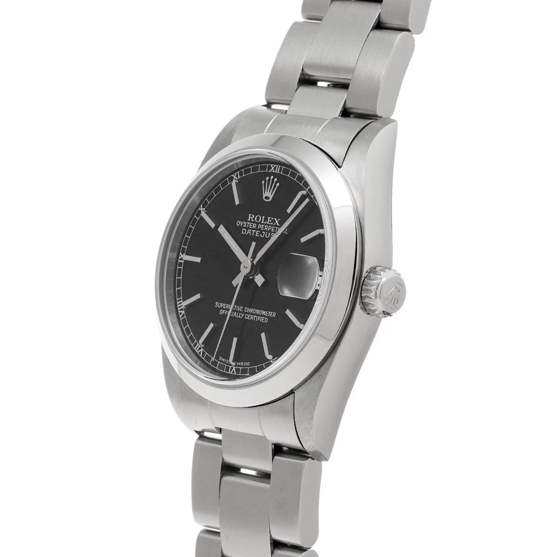 ROLEX DATEJUST BLACK WATCH - 2