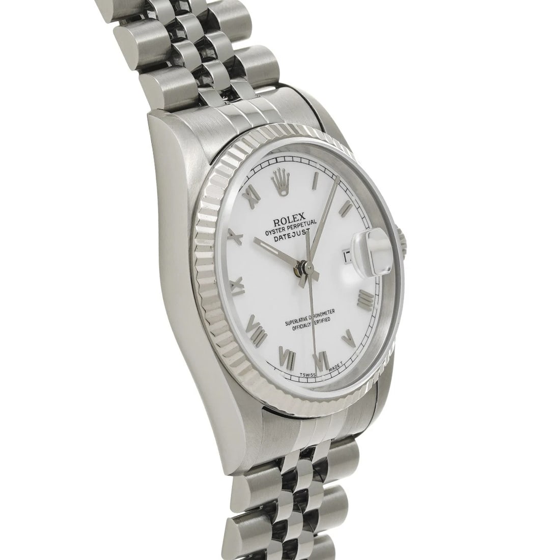 ROLEX DATEJUST SILVER WATCH - 3