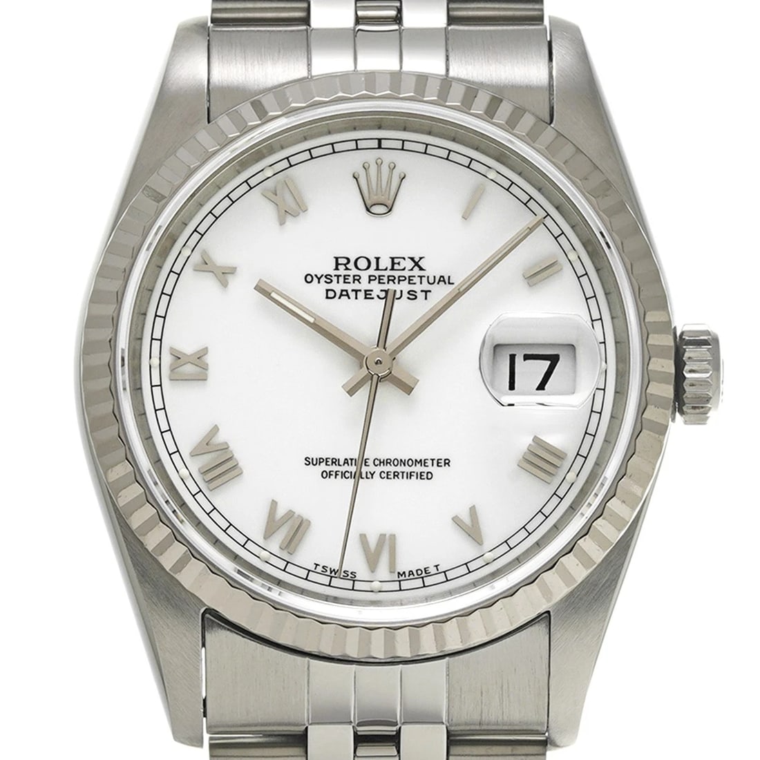 ROLEX DATEJUST SILVER WATCH - 4