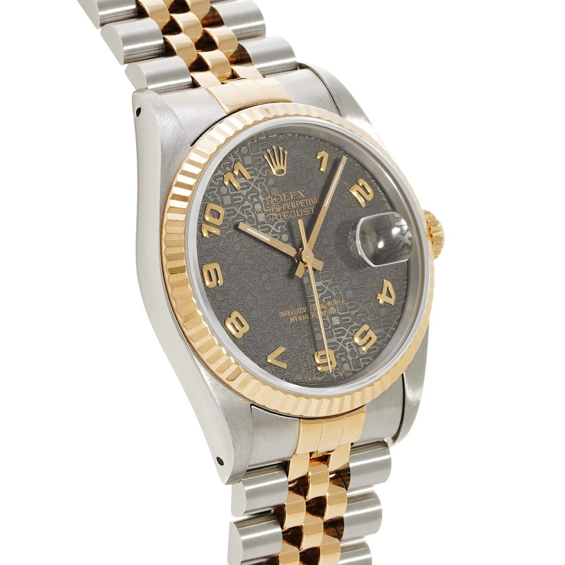 ROLEX DATEJUST 36 BLACK COMPUTER WATCH - 3