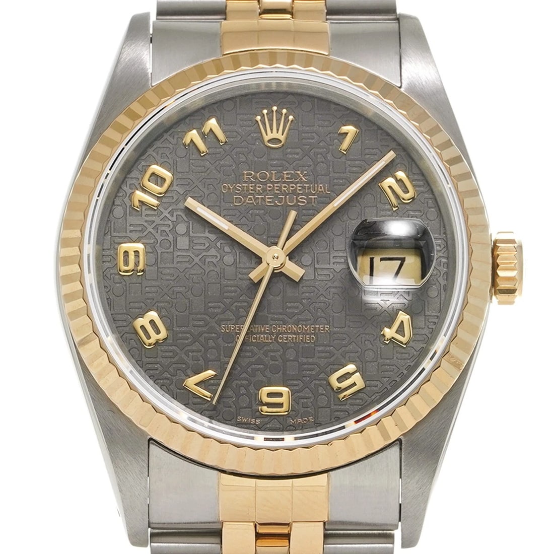 ROLEX DATEJUST 36 BLACK COMPUTER WATCH - 4