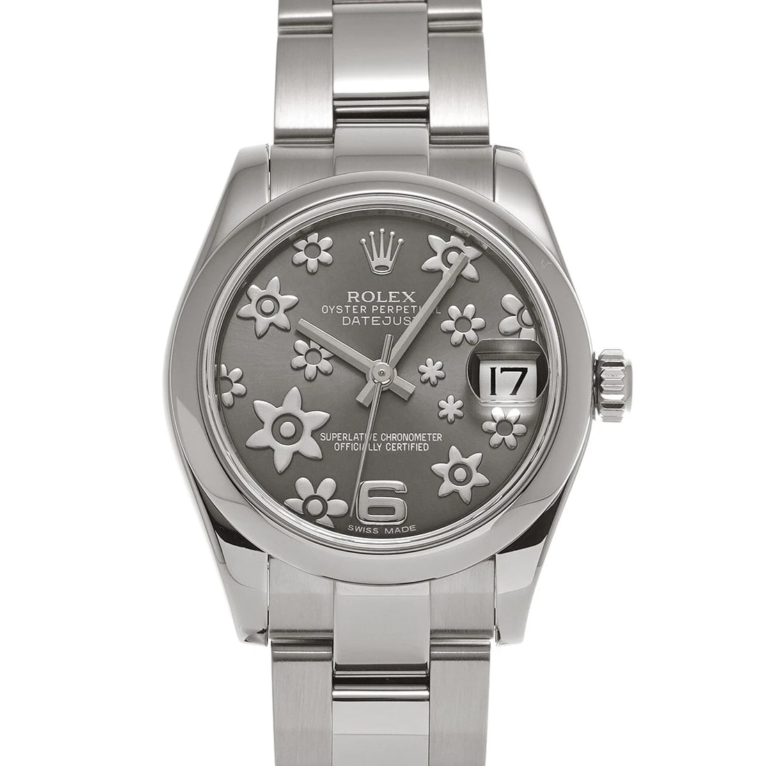 ROLEX DATEJUST GRAY FLOWER WATCH: ROLEX Datejust Gray flower Watch Brand: ROLEX Type/Style: Wristwatch Material: Band Material Stainless steel, Case Material Stainless steel Color: Dial Color Gray flower Size: Case Size H/about 31mm