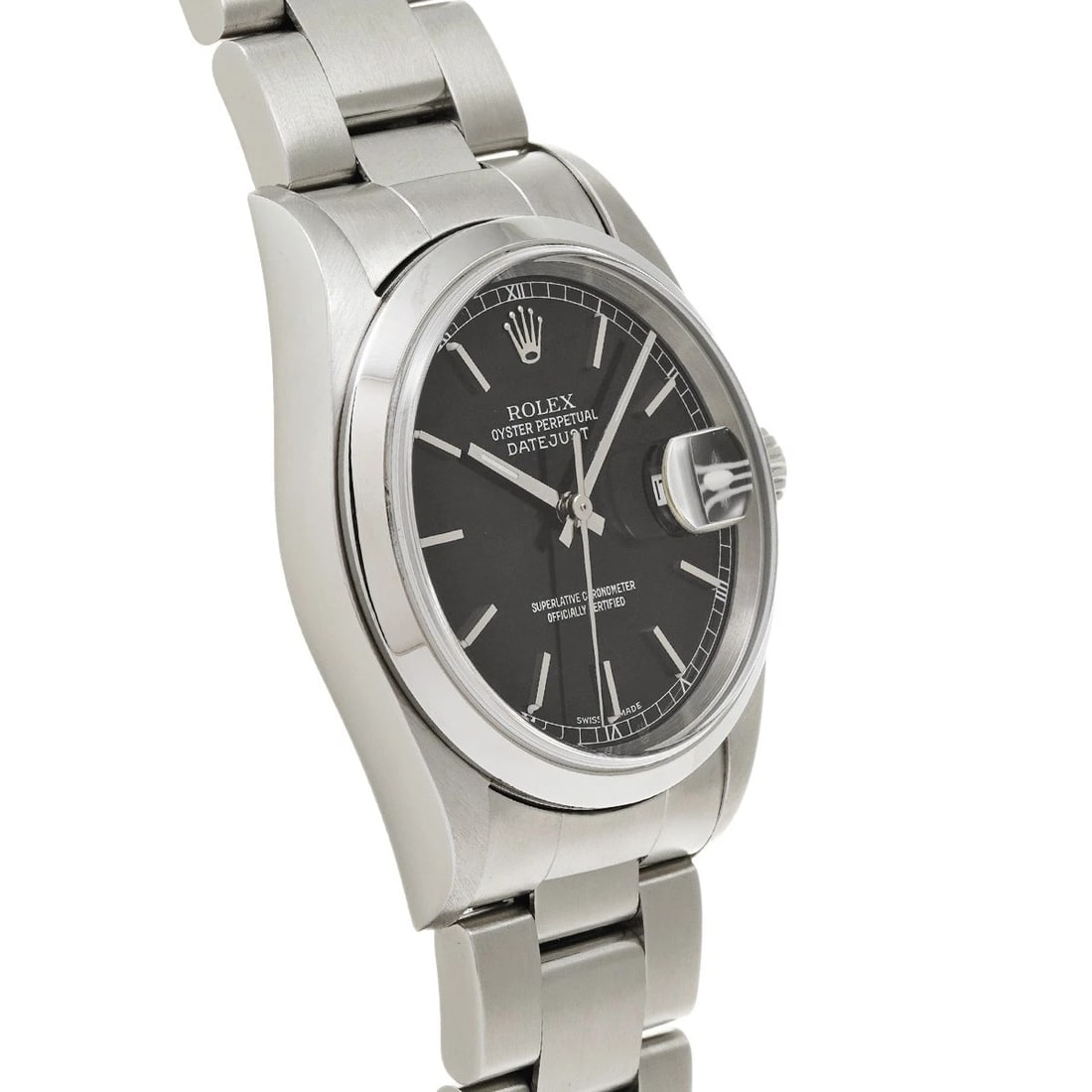 ROLEX DATEJUST BLACK WATCH - 3