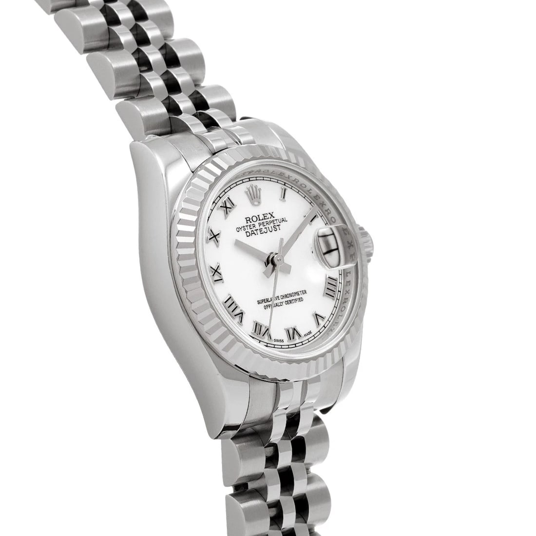 ROLEX DATEJUST WHITE WATCH - 3
