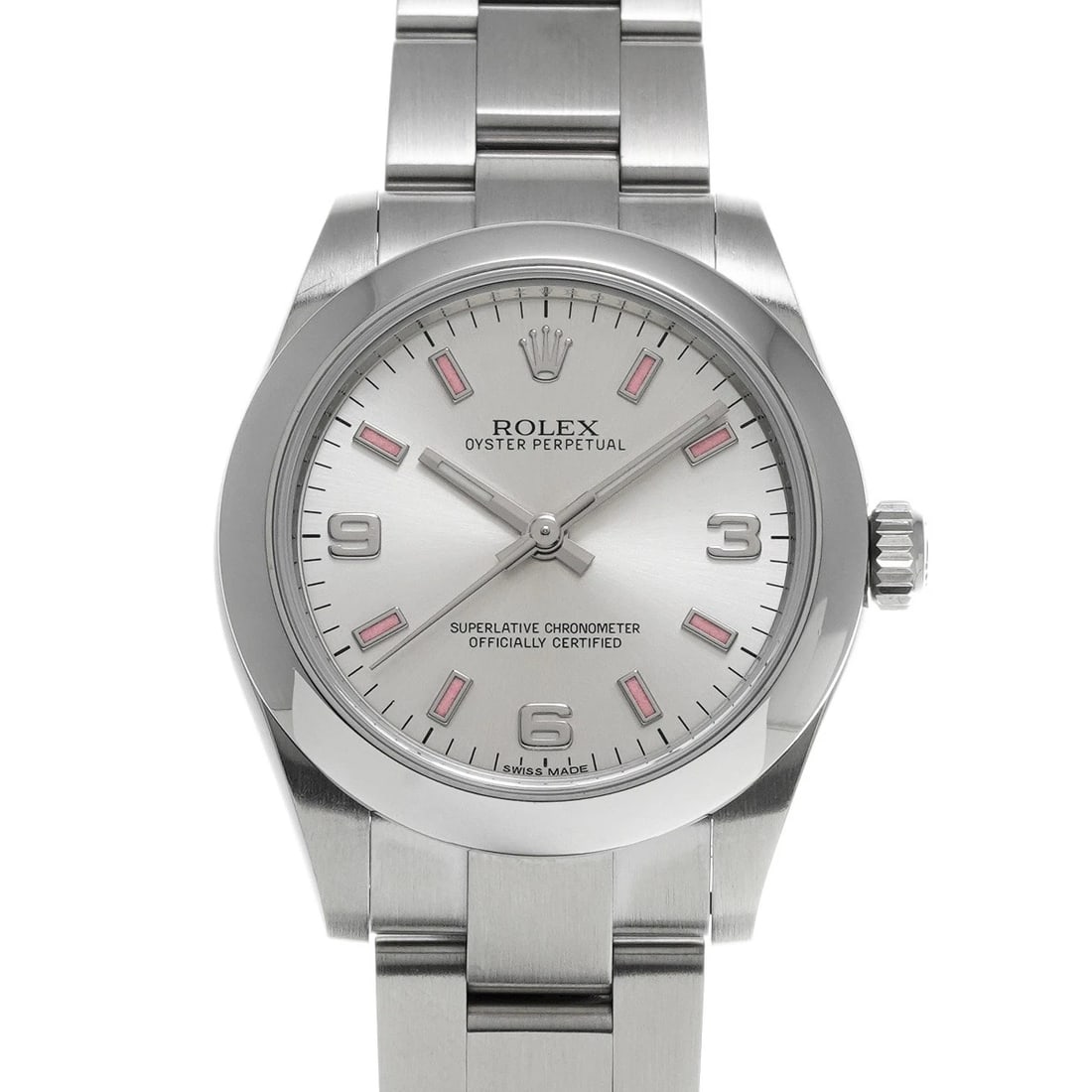 ROLEX OYSTER PERPETUAL 31 SILVER WATCH: ROLEX Oyster Perpetual 31 Silver Watch Brand: ROLEX Type/Style: Wristwatch Material: Band Material Stainless steel, Case Material Stainless steel Color: Dial Color Silver Size: Case Size H/about 31mm